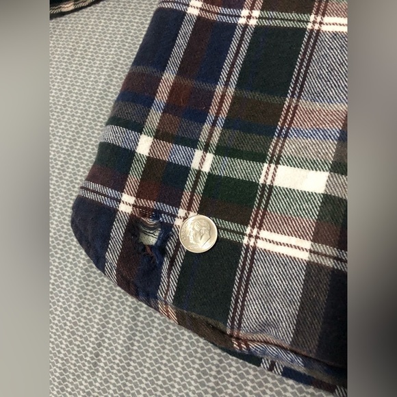 Roper Sherpa Lined Flannel Women’s Size Large Plaid Button Snap - Picture 5 of 8